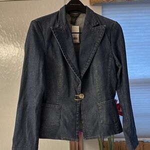 NWT Banana Republic Blue Denim Blazer, size 10